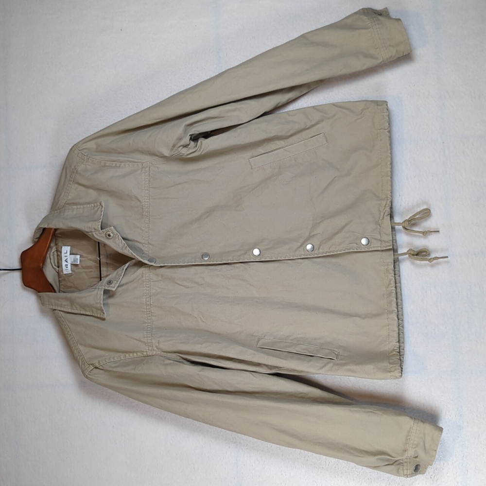 The Rail Tan Lightweight Snap‎ Button Outdoor Men's Jacket S